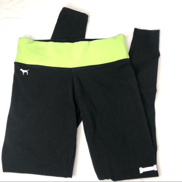 PINK “I Hate Running” Graphics Black Yoga Pants XS - Picture 3 of 12